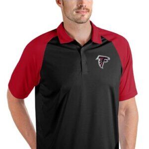 Atlanta Falcons Reebok NFL Men’s 2XL Polo Shirt Black Red Game Day Vibe